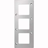 Merten Rahmen dreifach matt senkrecht Typ 480360 mit verschließbaren Befestigungslöchern silber, Retail