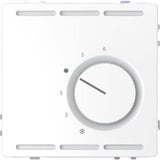 Merten Raumthermostat RT-Regler Lotos Weiß 230 Volt Wechselkontakt mit Zusatzheizungssperre, Heizungsthermostat weiß, Retail