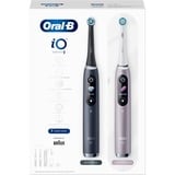  Oral-B iO Series 9, Elektrische Zahnbürste schwarz/rosé, Black Onyx/Rose Quartz mit 2. Handstück