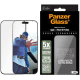 PanzerGlass Ceramic Displayschutz Ultra-Wide Fit, Schutzfolie transparent, iPhone 16 Pro Max, EasyAligner