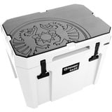 Petromax Haft-Auflage für Petromax Kühlbox kx25, Abdeckung grau, mit Drachenlogo
