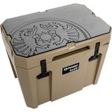 Petromax Haft-Auflage für Petromax Kühlbox kx25, Abdeckung grau, mit Drachenlogo