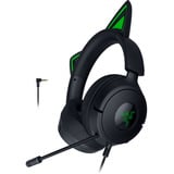 Razer Kraken Kitty V3 X Black, Gaming-Headset schwarz/grün, 3,5-mm-Klinkenstecker