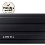 SAMSUNG Portable SSD T7 Shield 2 TB, Externe SSD schwarz, USB-C 3.2 Gen 2 (10 Gbit/s), extern