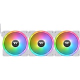Thermaltake SWAFAN EX14 RGB PC Cooling Fan White TT Premium Edition, Gehäuselüfter weiß, 3er Pack, inkl. Controller, 140 mm