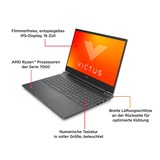 Victus by HP 16-r0177ng, Gaming-Notebook grau, ohne Betriebssystem, 144 Hz Display, 512 GB SSD
