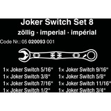 Wera 6001 Joker Switch 8 Imperial Set 1, 8-teilig, Schraubenschlüssel Ringratschenschlüssel mit Haltefunktion