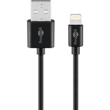 goobay Lightning - USB Lade- und Synchronisationskabel schwarz, 2 Meter