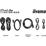 iiyama ProLite T1931SR-B2S, LED-Monitor 48 cm (19 Zoll), schwarz (matt), SXGA, IPS, Touchscreen, HDMI, DP, VGA