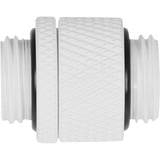 Alphacool Eiszapfen Doppelnippel drehbar G1/4 AG auf G1/4 AG - White, Verbindung weiß, für weiche Schläuche (PVC, Silikon, Neoprene)