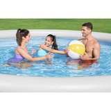 Bestway Fast Set Aufstellpool-Set, Ø 457cm x 84cm, Schwimmbad schiefer, mit Filterpumpe