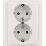 Busch-Jaeger Schutzkontakt Doppelsteckdose 202 EUJB-84 weiß, Retail