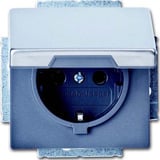 Busch-Jaeger Steckdose mit Klappdeckel edelstahl, Retail