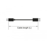 DeLOCK USB 3.2 Gen 1 Verlängerungskabel, USB-C Stecker > USB-C Buchse schwarz, 1 Meter, SuperSpeed