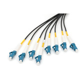 Digitus Glasfaser Universal Breakout Kabel, Duplex, LC/UPC Stecker, Singlemode OS2 schwarz, 50 Meter, vorkonfektioniert