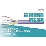 Digitus Professional Cat.6 U/UTP Verlegekabel simplex, Eca violett, 500 Meter Trommel