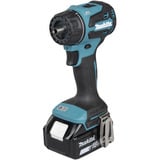 Makita Akku-Bohrschrauber mit Wechselkopfsystem DDF491RTJ, 18Volt blau/schwarz, 2x Li-Ionen Akku 5,0Ah, mit vier verschiedenen Aufsätzen, im Koffer