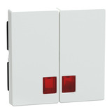 Merten Doppelwippe für Serien- und Doppeltaster-Einsatz, 2-fach, Thermoplast, glänzend weiß (glänzend), Retail