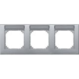 Merten Rahmen dreifach beschriftbar waagerecht aluminium, Retail
