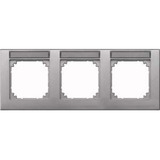 Merten Rahmen dreifach beschriftbar waagerecht aluminium, Retail