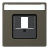 Merten Zentralplatte mit zentraler Abdeckplatte rechteckiger Ausschnitt, Abdeckung bronze, Retail