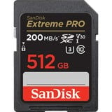 SanDisk Extreme PRO 512 GB SDXC, Speicherkarte schwarz, UHS-I U3, Class 10, V30