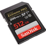 SanDisk Extreme PRO 512 GB SDXC, Speicherkarte schwarz, UHS-I U3, Class 10, V30