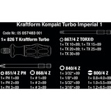 Wera Kraftform Kompakt Turbo Imperial 1, Steckschlüssel schwarz/grün