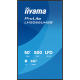 iiyama LH5066UHSB-B1AG, Public Display schwarz (matt), UltraHD/4K, IPS, HDMI, USB-C