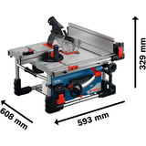 Bosch Professional Akku-Tischkreissäge GTS 18V-70 Professional solo, 18Volt blau, ohne Akku und Ladegerät, Sägeblatt Ø 216mm