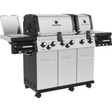 Broil King Gasgrill Regal S 690 Pro IR - BUNDLE edelstahl, mit Infrarot-Seitenbrenner und Heckbrenner, inkl. Pizzastein Set Imperial und Schutzhülle