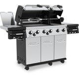 Broil King Gasgrill Regal S 690 Pro IR - BUNDLE edelstahl, mit Infrarot-Seitenbrenner und Heckbrenner, inkl. Pizzastein Set Imperial und Schutzhülle