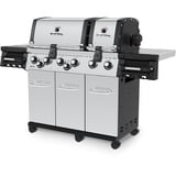 Broil King Gasgrill Regal S 690 Pro IR - BUNDLE edelstahl, mit Infrarot-Seitenbrenner und Heckbrenner, inkl. Pizzastein Set Imperial und Schutzhülle