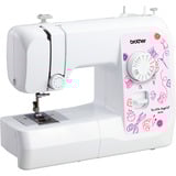 Brother Mechanische Nähmaschine KE14s - Little Angel weiß/violett, mit Fingerschutz