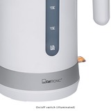 Clatronic Wasserkocher WK 3452 weiß/silber, 2.200 Watt, 1,8 Liter