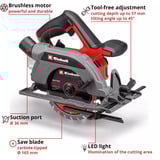 EINHELL Professional Akku-Handkreissäge TP-CS 18/165 Li BL - Solo, 18Volt rot/schwarz, ohne Akku und Ladegerät