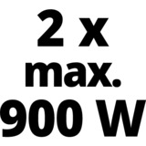 Einhell PXC-Twinpack 2x 4,0 Ah 18V, Akku schwarz/rot