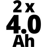 Einhell PXC-Twinpack 2x 4,0 Ah 18V, Akku schwarz/rot