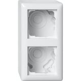 Gira Aufputzgehäuse 2-fach mit Rahmen Standard 55 weiß, Retail