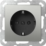 Gira Schutzkontaktsteckdose ohne Krallen edelstahl, Retail