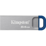 Kingston DataTraveler Kyson 64 GB, USB-Stick silber/blau