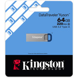 Kingston DataTraveler Kyson 64 GB, USB-Stick silber/blau