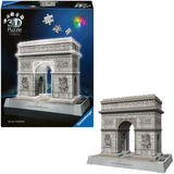 Ravensburger 3D Puzzle Iconics: Triumphbogen Paris - mit Licht 216 Teile