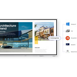 Samsung Flip WM75FX, Public Display weiß/grau, UltraHD/4K, Touchfunktion, Multi‑Touch