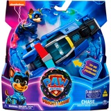 Spin Master Paw Patrol Mighty Kinofilm - Basis Fahrzeug von Chase mit Welpenfigur, Spielfahrzeug 