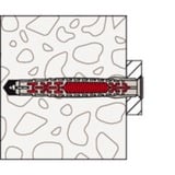 fischer Langschaftdübel DuoXpand 8x80 T hellgrau/rot, 50 Stück