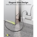 goobay Ethernet-Adapterkabel USB-C 3.2 Gen2 > RJ-45, Slim schwarz/grau, 5 Meter