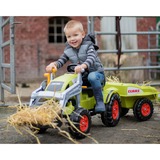 BIG Traktor CLAAS Celtis mit Anhänger , Kinderfahrzeug hellgrün
