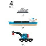 BRIO World Containerschiff mit Kranwagen, Spielfahrzeug 