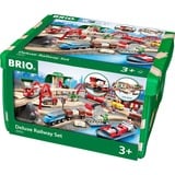 BRIO World Straßen und Schienen Bahn Set Deluxe 